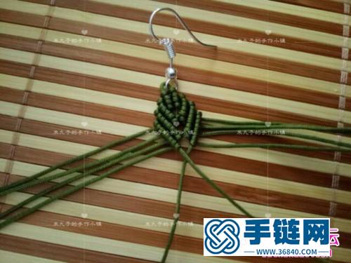 編繩葉子耳環(huán)的編制教程