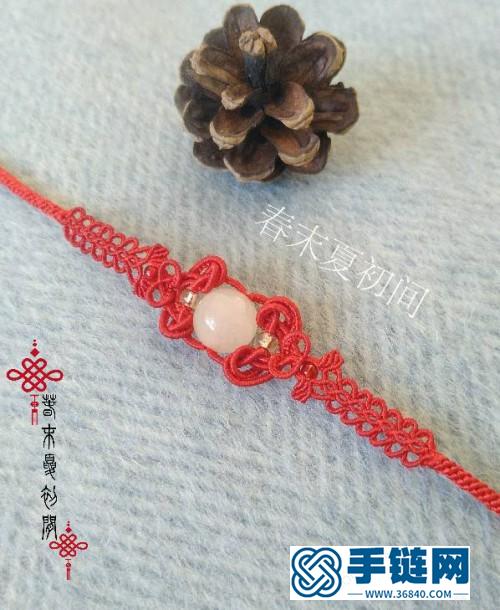 冰絲繡花線編串珠手鏈的詳細制作教程