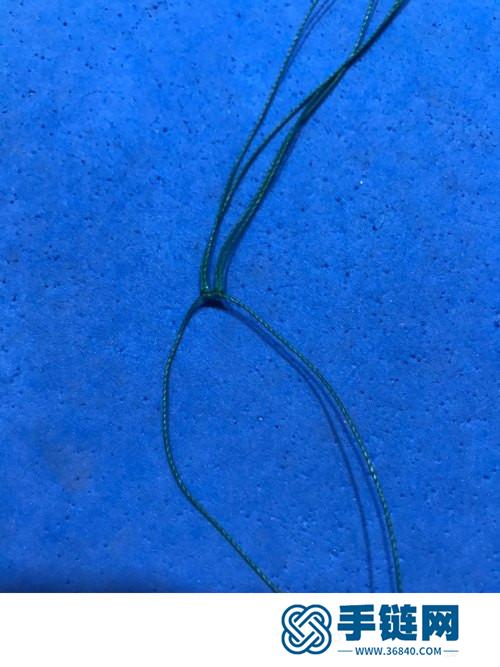 中國結玉線孔雀翎耳環的制作方法