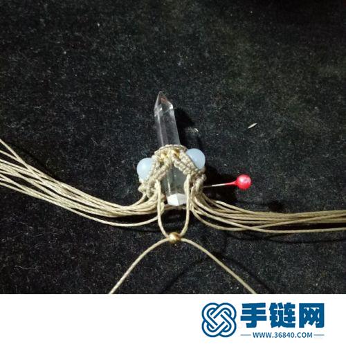 蠟線水晶六棱柱項鏈吊墜的詳細(xì)制作圖解