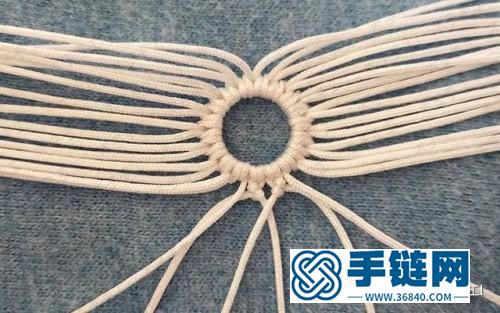中國(guó)結(jié)五彩繽紛的雪花掛件的詳細(xì)編制步驟圖