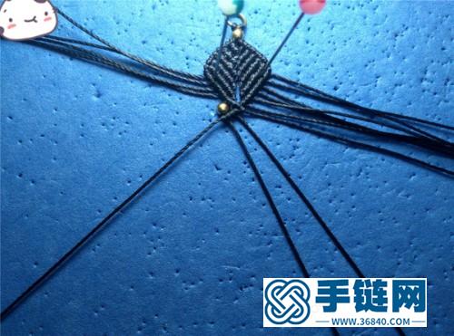 中國結唯美中國風銅珠耳環的制作圖解