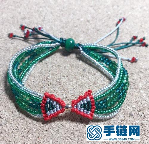 蝴蝶結水晶手鏈的詳細制作圖解