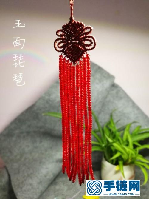 中國結玉線串珠掛件的詳細編制方法