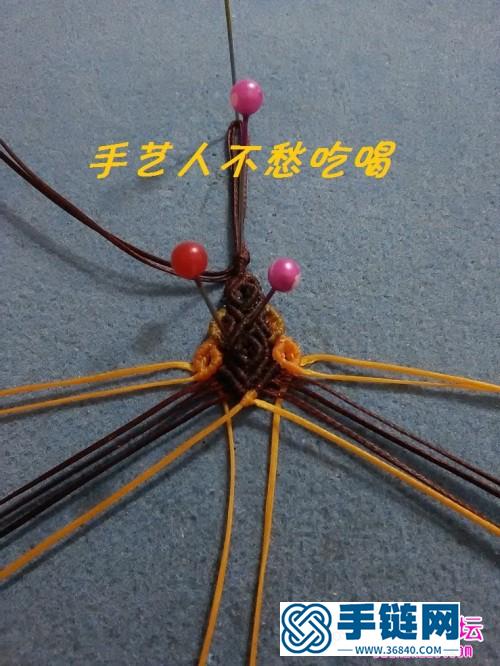 蠟線編織制作的瑪瑙平安扣掛飾教程