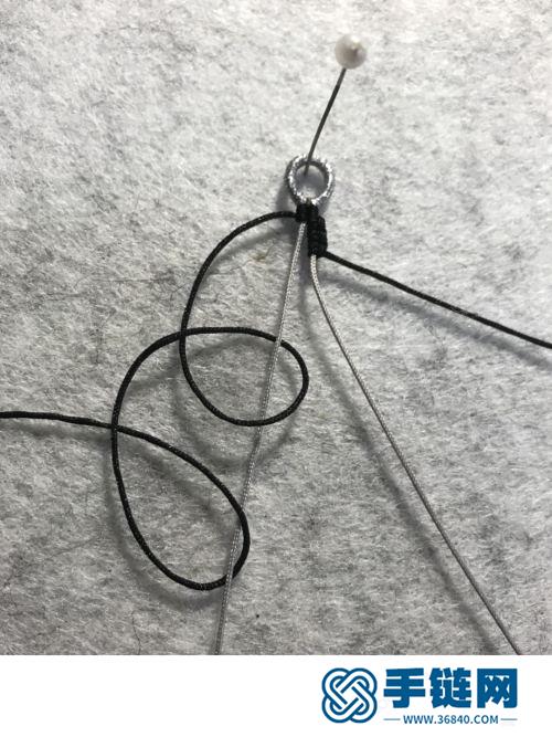 玉線珠子清新花小葉頸鏈的詳細制作圖解