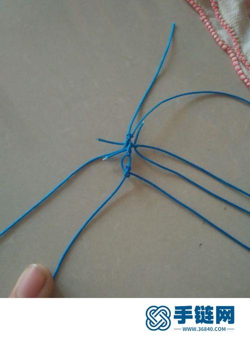 中國結玉線小葉子手鏈的詳細制作圖解