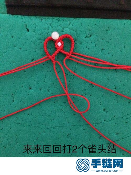 中國結(jié)玉線心形手鏈腳鏈的詳細(xì)制作圖解
