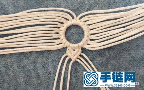 中國(guó)結(jié)五彩繽紛的雪花掛件的詳細(xì)編制步驟圖