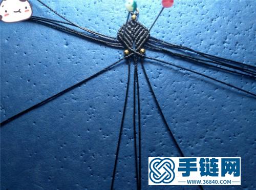中國結唯美中國風銅珠耳環的制作圖解