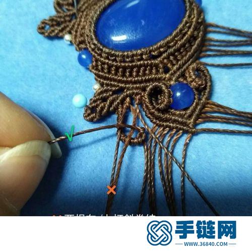 蠟線包石花月葉手繩的詳細制作圖解