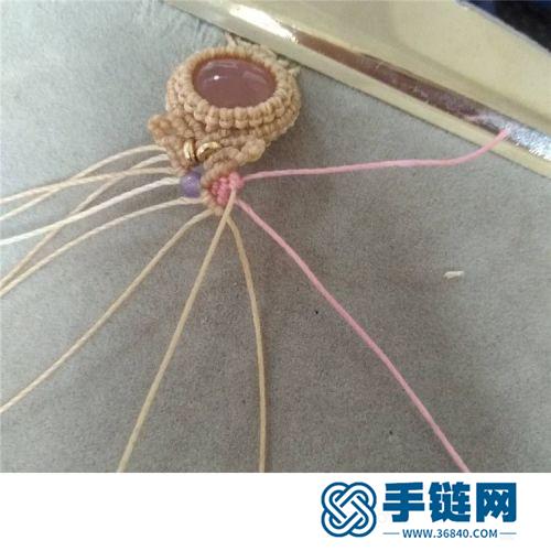 蠟線精美別致粉晶戒指的詳細(xì)編制方法