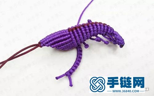 繩編小龍蝦掛飾的詳細制作教程