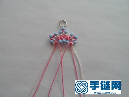 玉線串珠雪花小掛飾的詳細制作教程