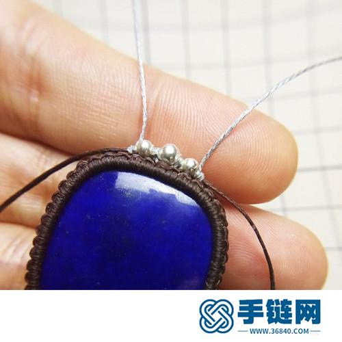 中國結蠟線基礎包邊項鏈吊墜的詳細制作圖解