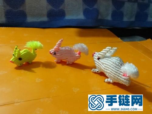 中國(guó)結(jié)玉線小白兔的詳細(xì)編制步驟圖