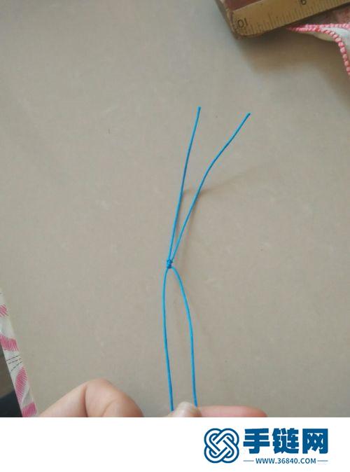 中國結玉線小葉子手鏈的詳細制作圖解