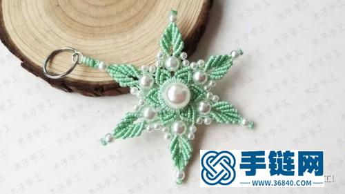 中國(guó)結(jié)五彩繽紛的雪花掛件的詳細(xì)編制步驟圖