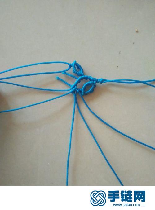 中國結玉線小葉子手鏈的詳細制作圖解