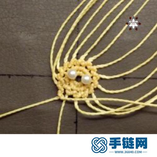 中國結蠟線瑪瑙珠花朵耳環