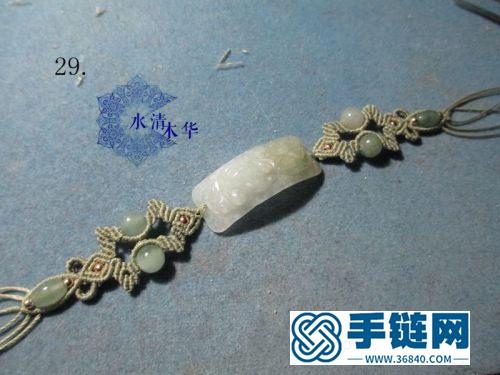 蠟線金珠玉牌手鏈的詳細(xì)編制方法
