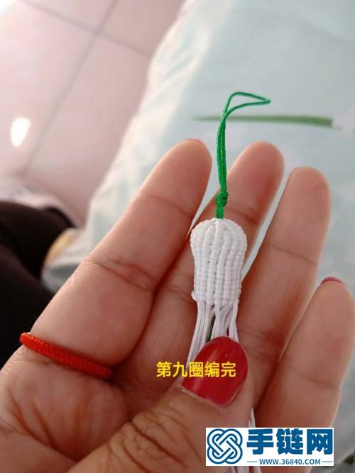 鉤編結(jié)合玉線白菜小掛飾的詳細(xì)制作教程