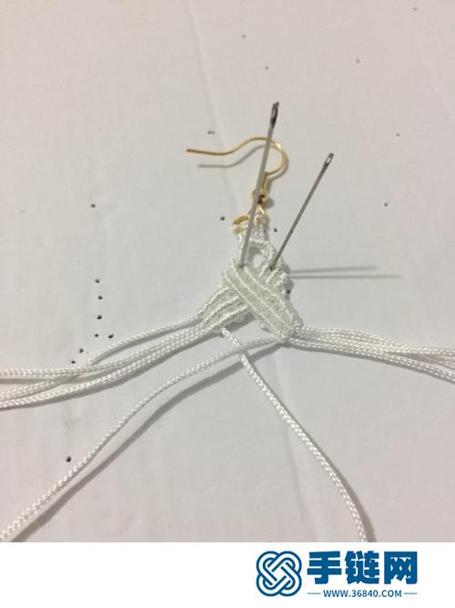 中國結玉線瑪瑙珠耳飾的詳細制作圖解