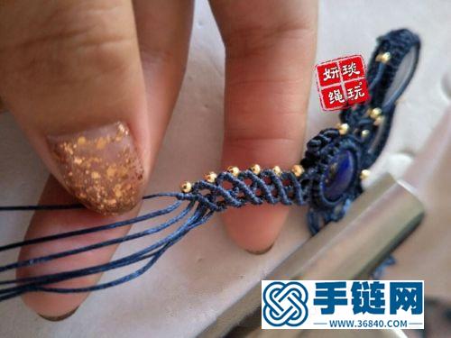 中國結雙石組合款項鏈吊墜的詳細編制方法