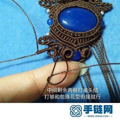 蠟線包石花月葉手繩的詳細制作圖解