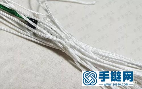 中國結迷你白菜手機掛件的編法步驟圖