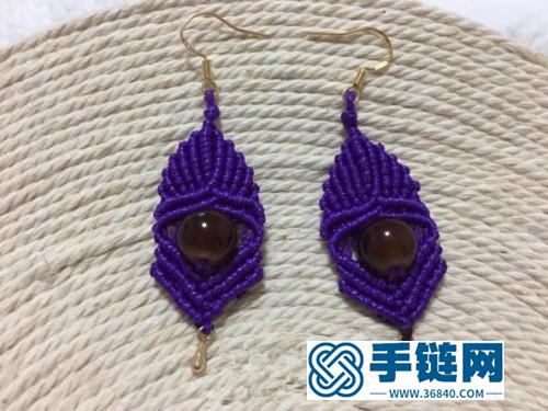 中國結蠟線珠子耳飾的制作圖解