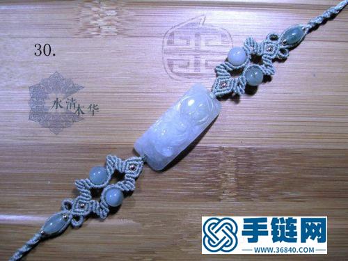 蠟線金珠玉牌手鏈的詳細(xì)編制方法