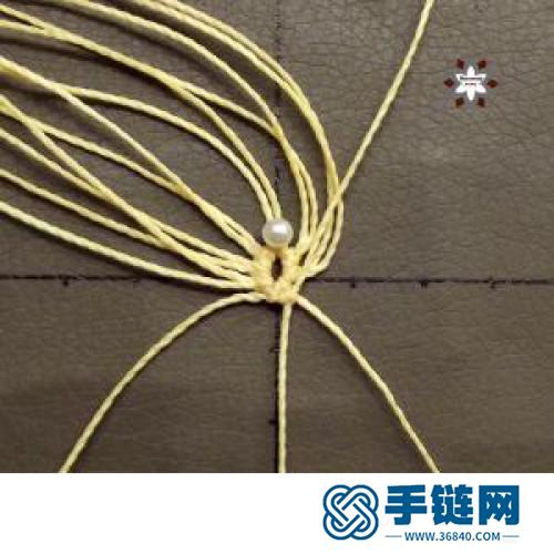 中國結蠟線瑪瑙珠花朵耳環