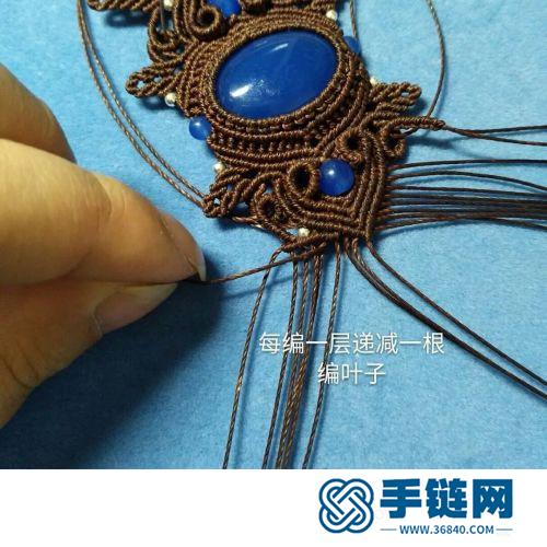 蠟線包石花月葉手繩的詳細制作圖解