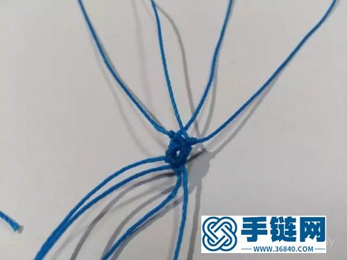 中國結青金石蠟線手繩的制作步驟