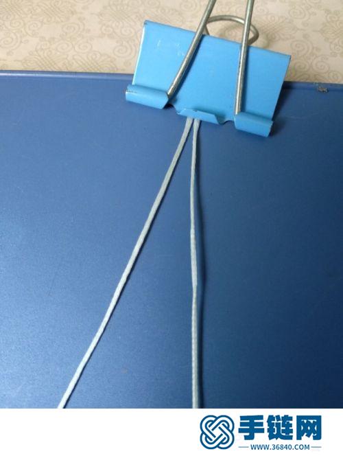 中國結夏日小清新葉型吊墜小扣頭的制作方法