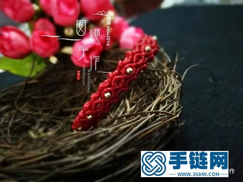 中國結扁蠟線金珠手繩的詳細制作圖解