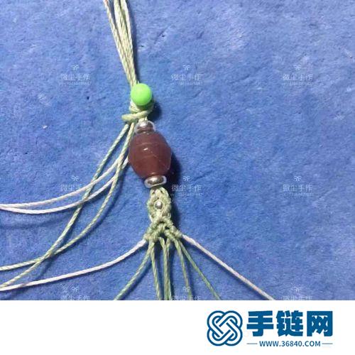 中國結珊瑚玉鈴鐺手繩的詳細編制方法