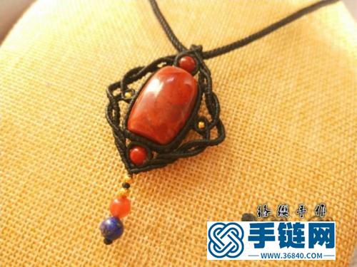 中國結南紅桶珠吊墜的編制方法