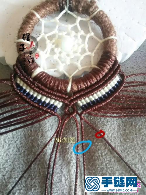 玉線麻繩銀珠戀曲掛飾的詳細制作圖解