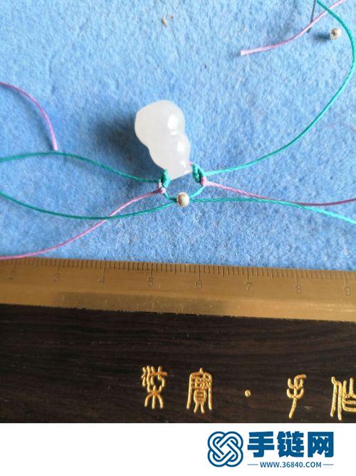 中國結圓蠟玉葫蘆耳勾的詳細編制方法
