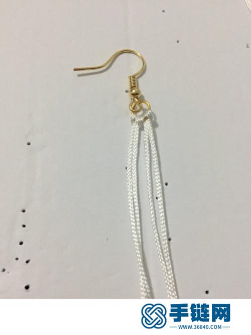 中國結玉線瑪瑙珠耳飾的詳細制作圖解