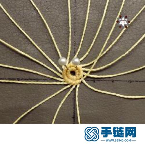 中國結蠟線瑪瑙珠花朵耳環