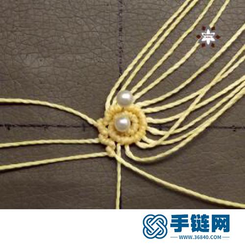 中國結蠟線瑪瑙珠花朵耳環