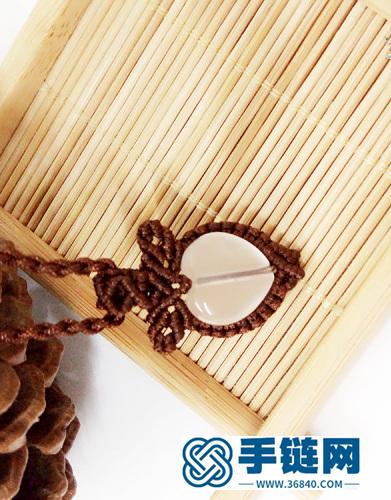 玉線繩編桃心項鏈小吊墜的詳細制作圖解