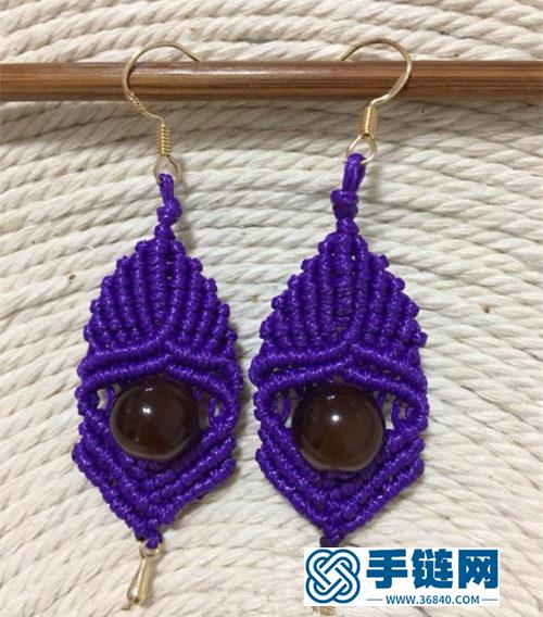 中國結蠟線珠子耳飾的制作圖解