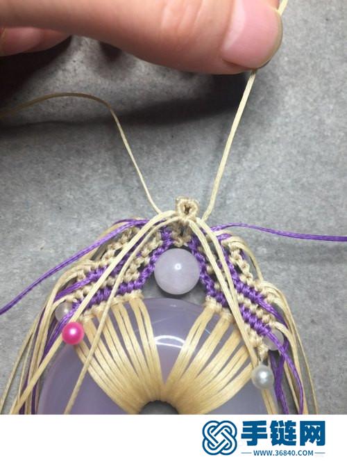 中國結扁蠟平安扣流蘇車掛的詳細制作圖解