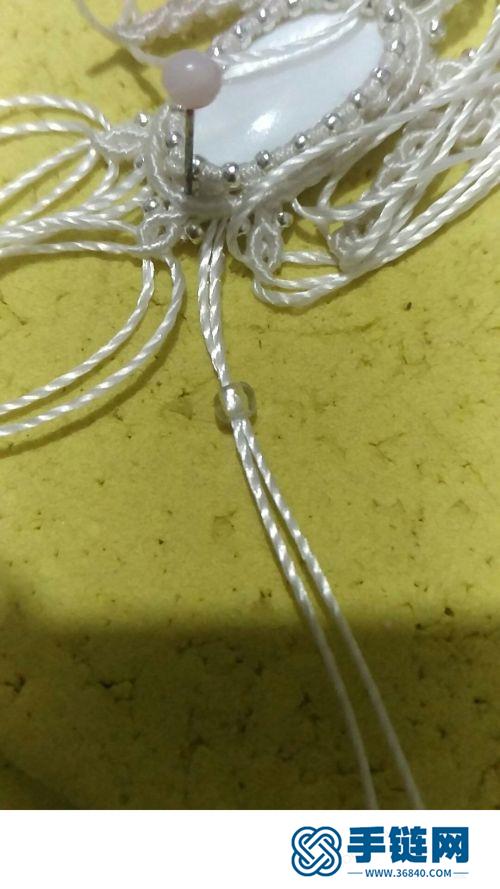 玉梭繩編包石耳飾的詳細制作圖解
