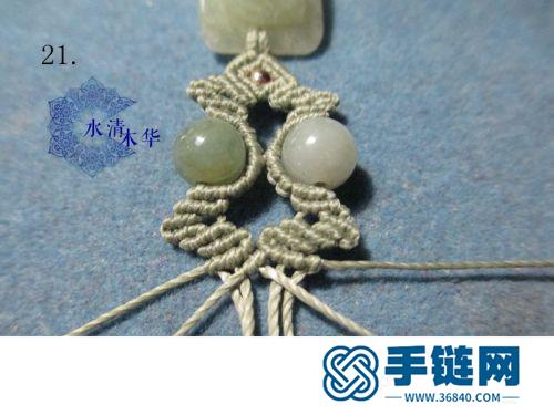 蠟線金珠玉牌手鏈的詳細(xì)編制方法