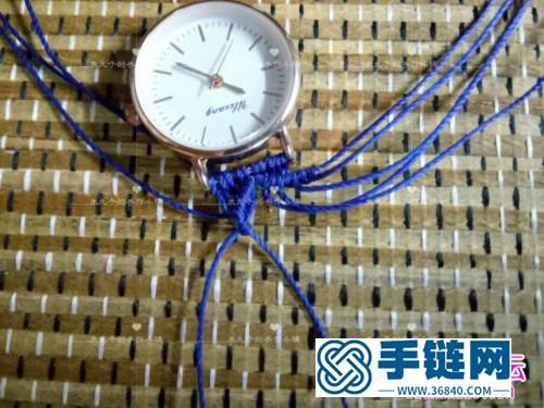繩編藍(lán)色多瑙河手表帶的詳細(xì)編制教程